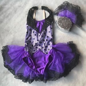 Dance Costume with Hat ~ Girls Size 12-14